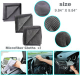 9-piece car cleaning detailing kit grey — view 7