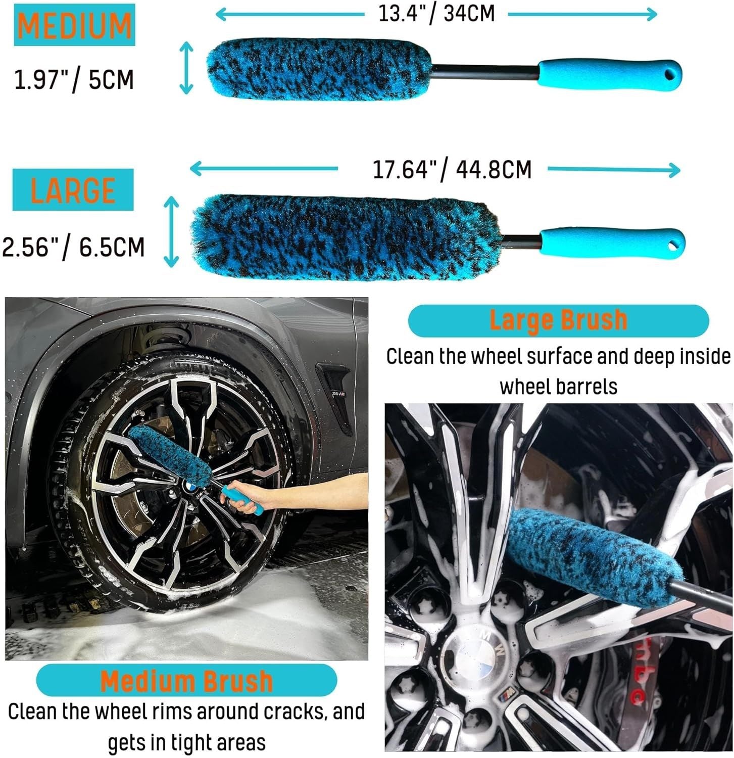 4-Piece Wheel Cleaning Brush Set with 2 — view 4