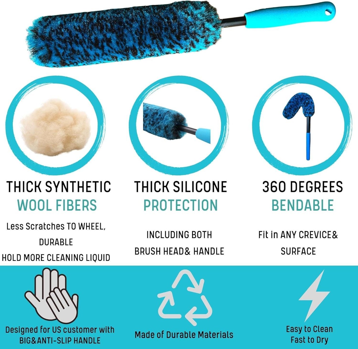 4-Piece Wheel Cleaning Brush Set with 2 — view 6