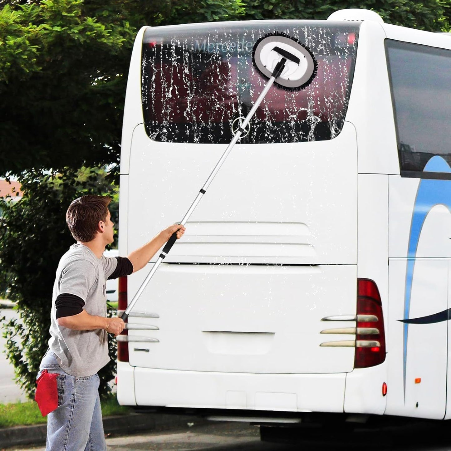 Telescopic Car Cleaning Mop with 4-Section Aluminium — view 6