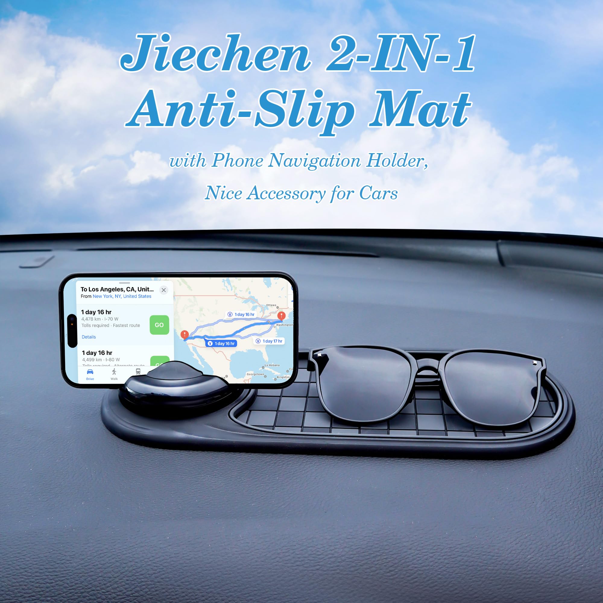 2-in-1 car dashboard phone holder mat — view 9