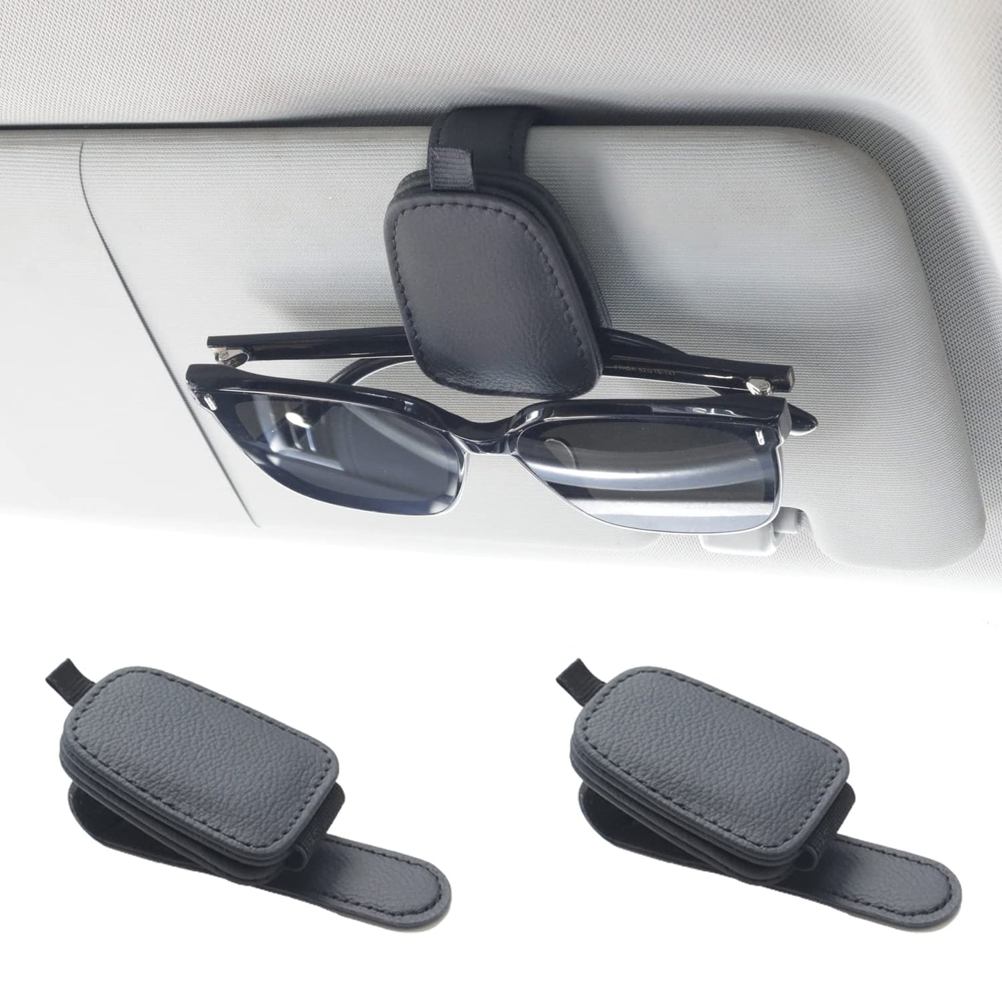 2-pack car visor sunglasses holder — view 2