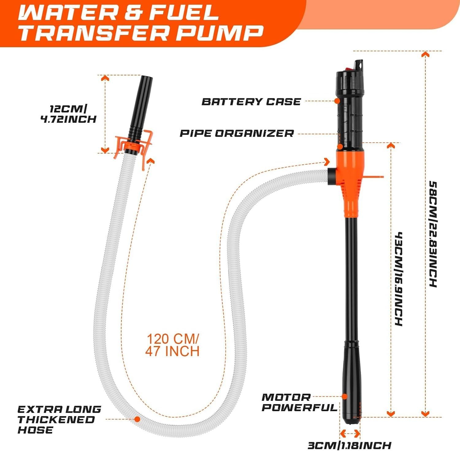 Battery-Powered Liquid Transfer Pump with 47-Inch Reinforced — view 7
