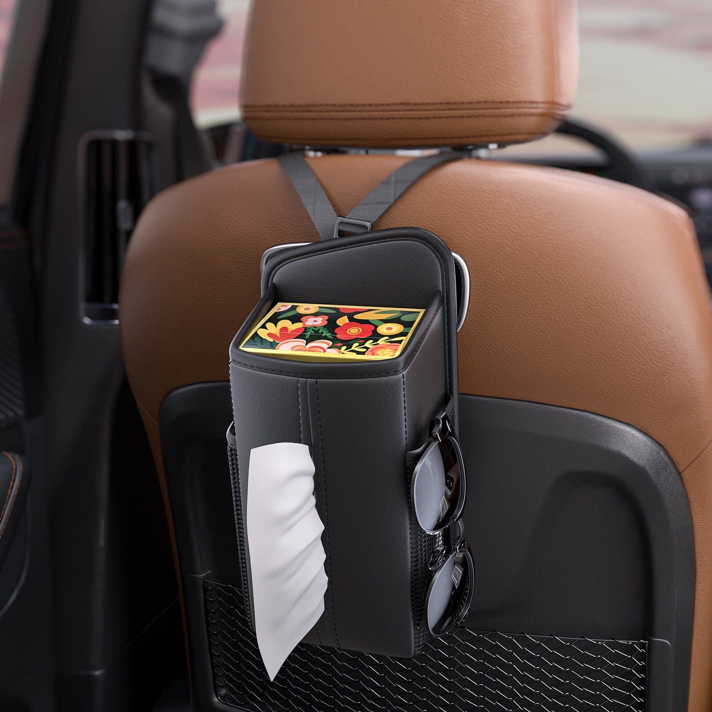 Car seat side-mount storage organiser black — view 8