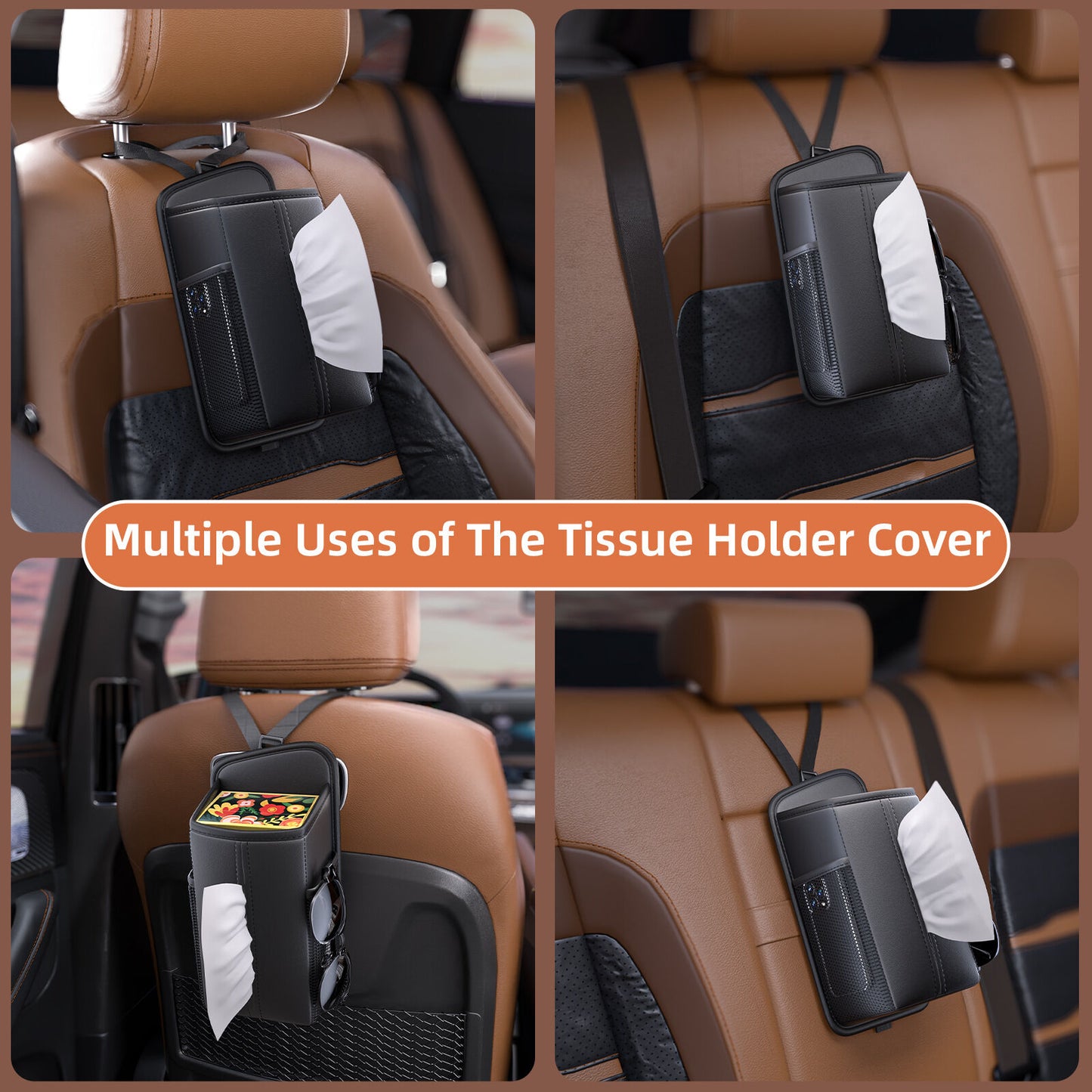 Car seat side-mount storage organiser black — view 9