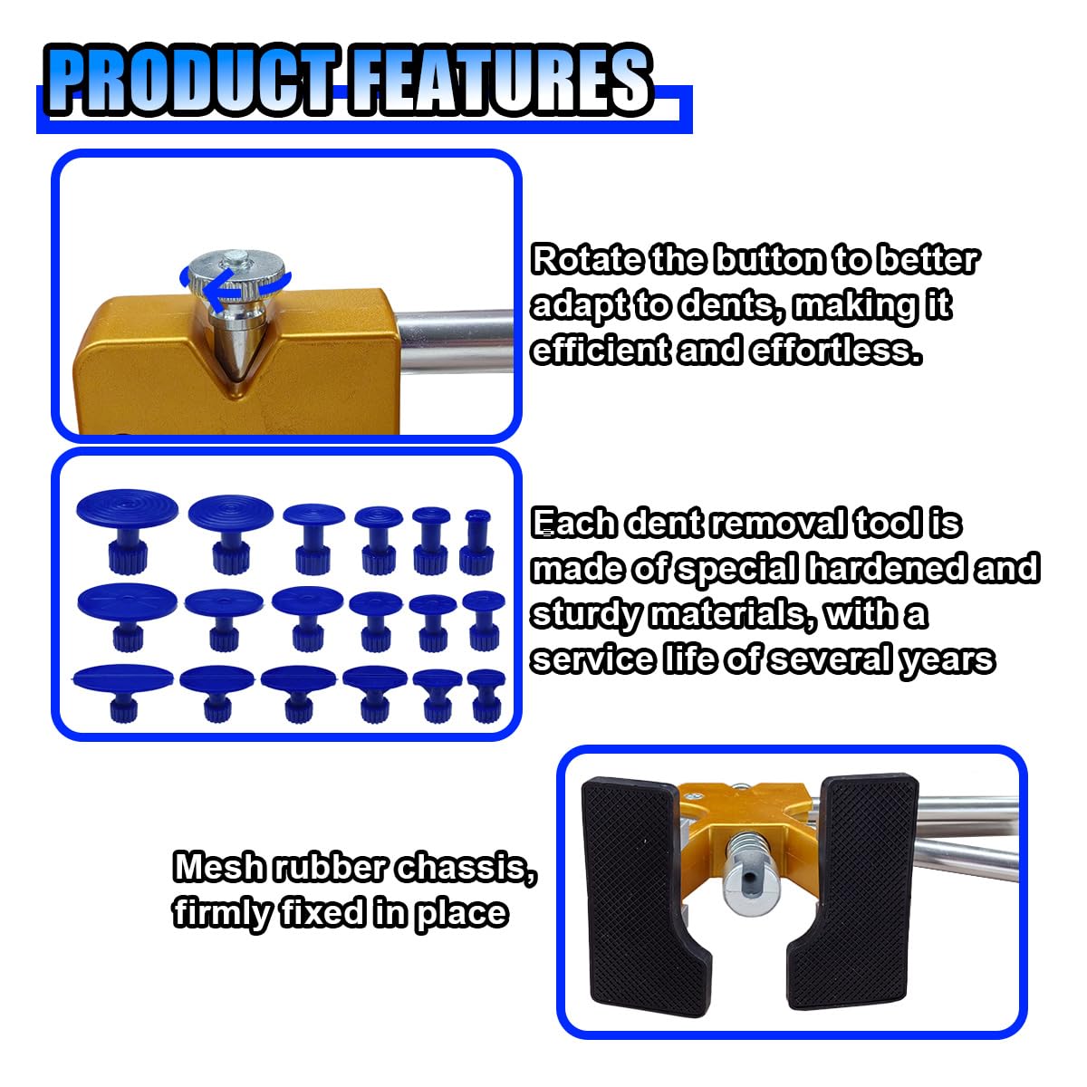 19 piece paintless car dent repair kit — view 6