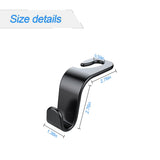 4-pack car headrest hooks — view 3