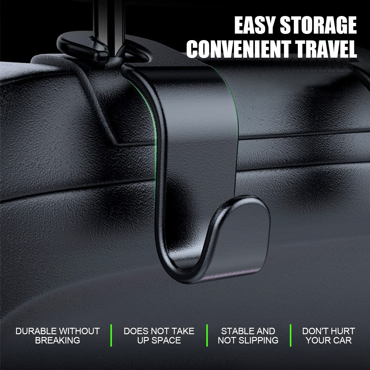 4-pack car headrest hooks — view 6