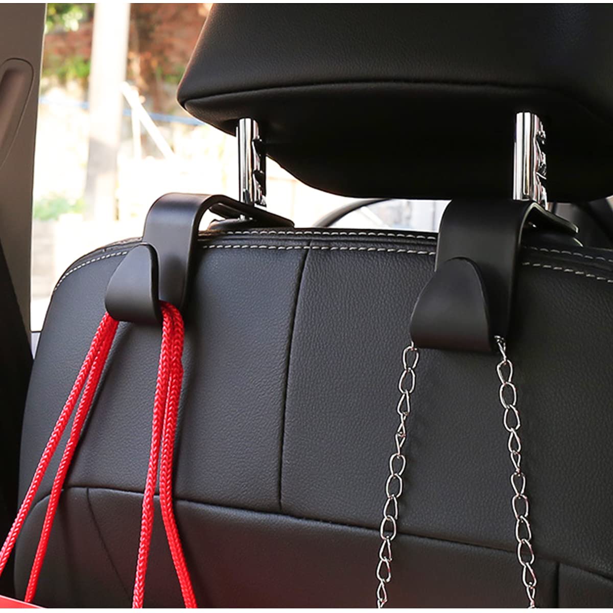 4-pack car headrest hooks — view 7