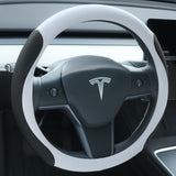 Premium Nappa-Style Steering Wheel Cover for Tesla — view 2