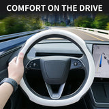 Premium Nappa-Style Steering Wheel Cover for Tesla — view 4