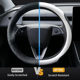 Premium Nappa-Style Steering Wheel Cover for Tesla — view 5