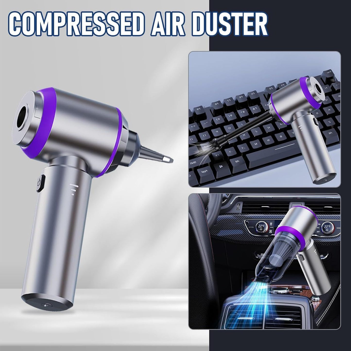 Cordless Handheld Vacuum & Air Duster — view 4