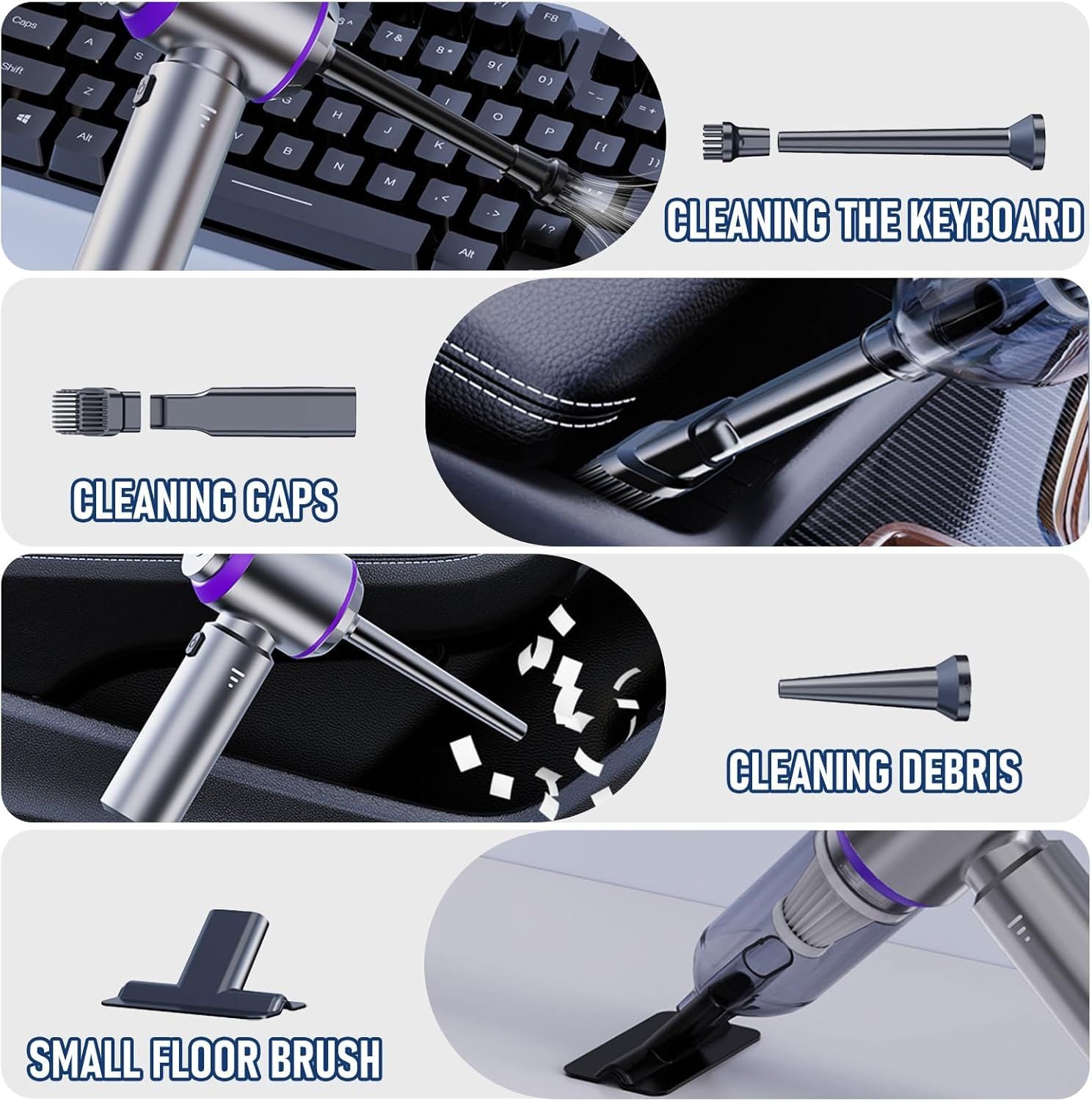 Cordless Handheld Vacuum & Air Duster — view 5