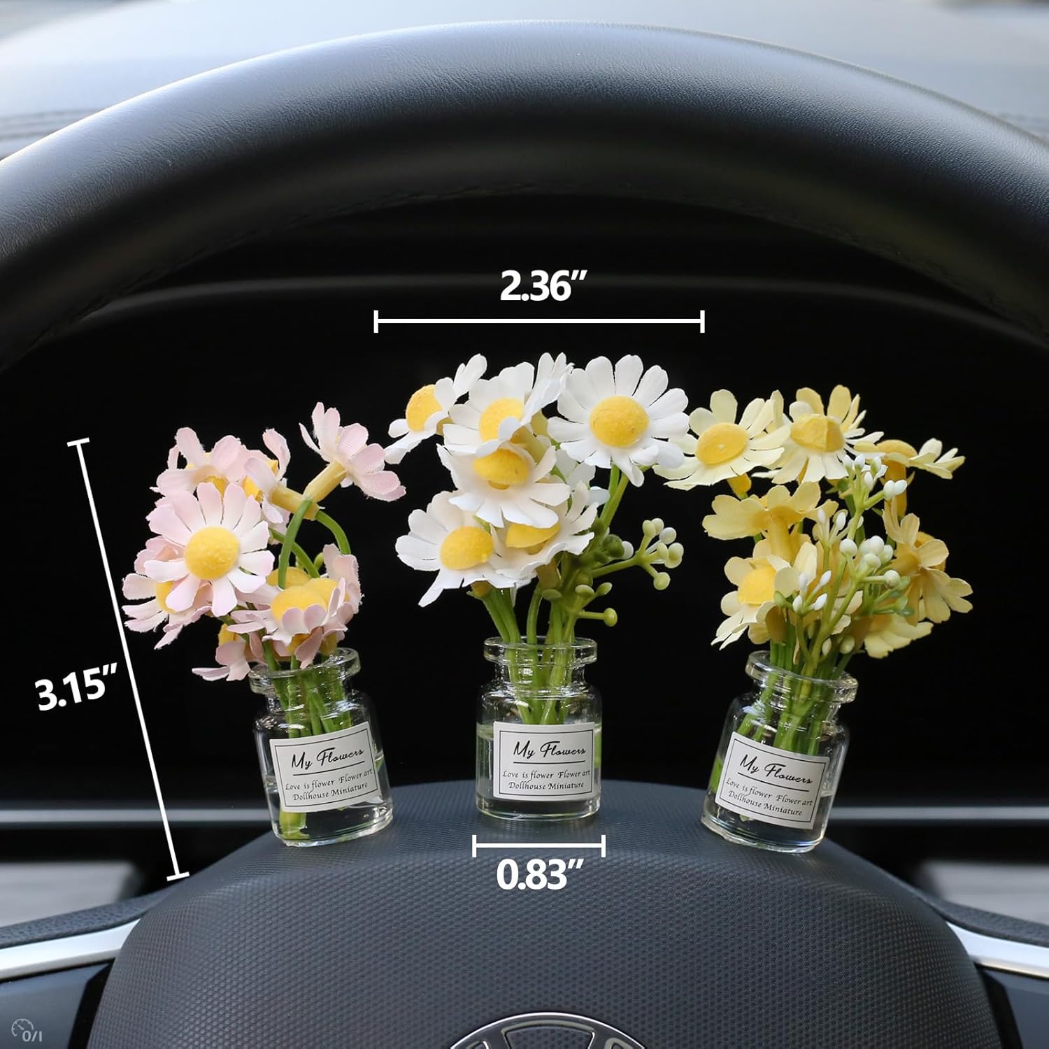 Daisy Car Dashboard Decorations: Cute — view 4