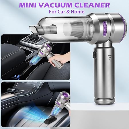 Car vacuum cleaner 19000PA handheld purple — view 4