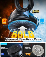 Suction cup magnetic car phone mount black — view 3