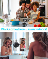 Suction cup magnetic car phone mount black — view 7