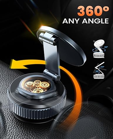 Suction car phone mount 360 magnetic carbon fibre — view 6