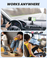 Suction car phone mount 360 magnetic carbon fibre — view 9