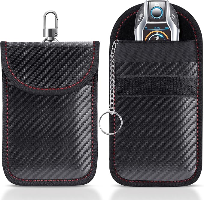 Faraday pouch car keys 2 pack RFID black — view 3