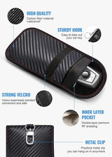 Faraday pouch car keys 2 pack RFID black — view 4