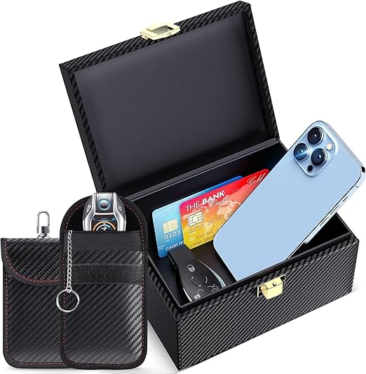 Faraday box with pouch 2 pack RFID black medium — view 3