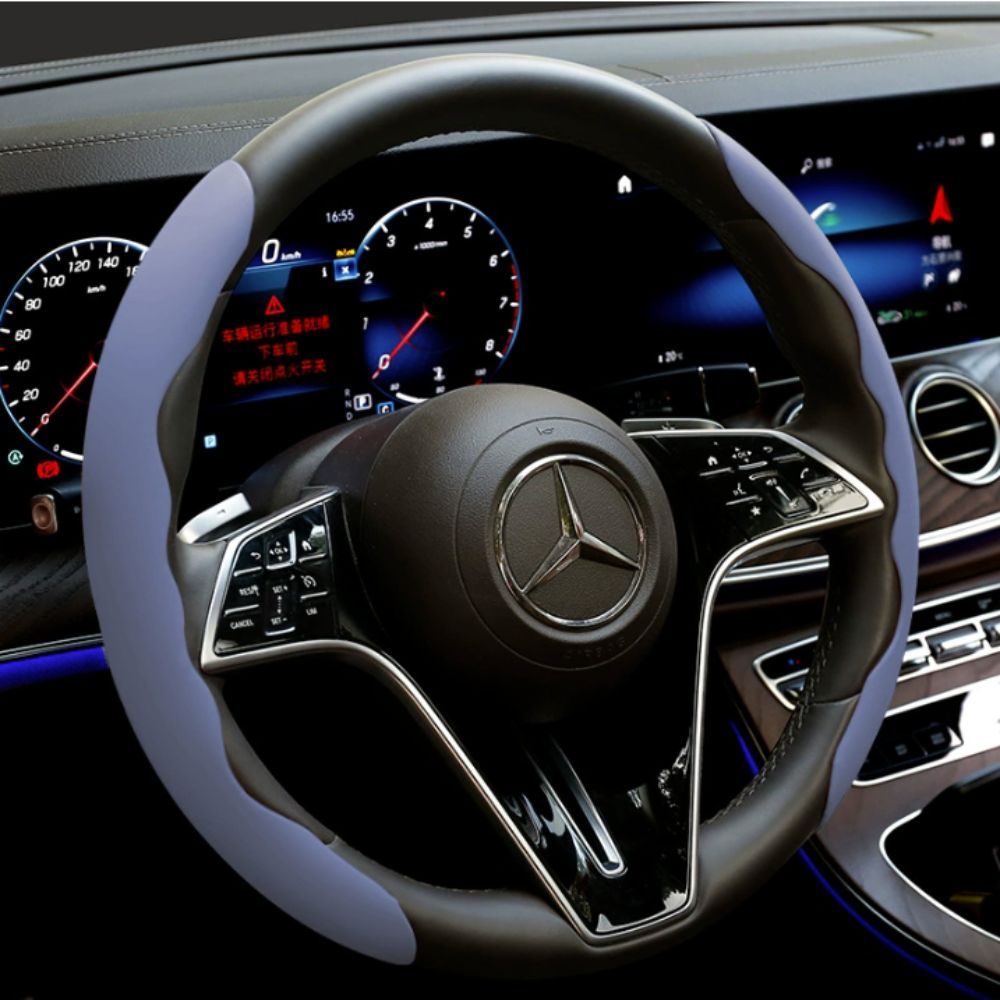 2-pack faux leather steering wheel cover — view 2