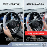 2-pack faux leather steering wheel cover — view 6