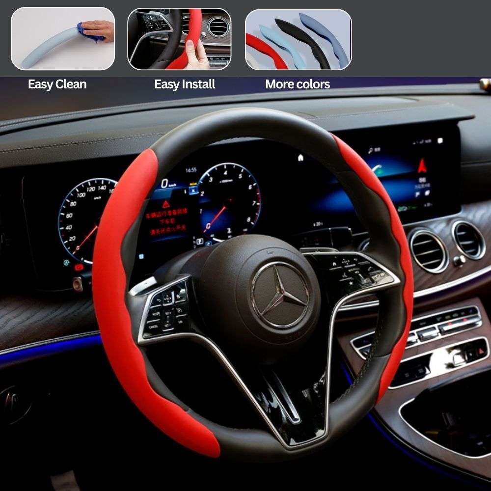2-pack faux leather steering wheel cover — view 11