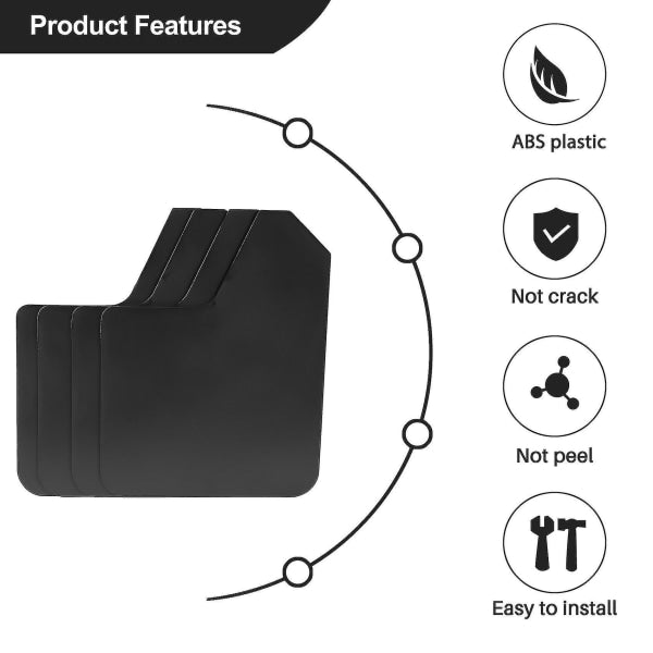 Universal 4 pcs car mud flap set — view 4