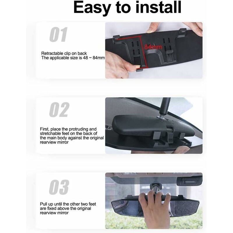 Universal panoramic interior rearview mirror — view 4