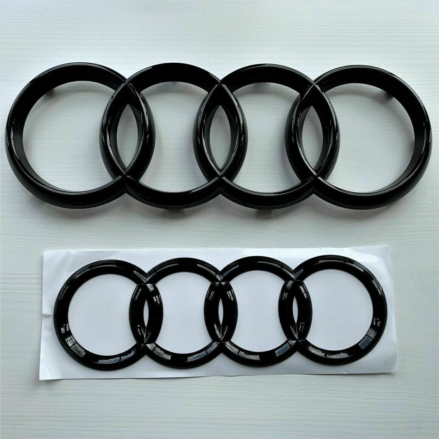 Audi A1 A3 A4 A5 black emblem rings set — view 2