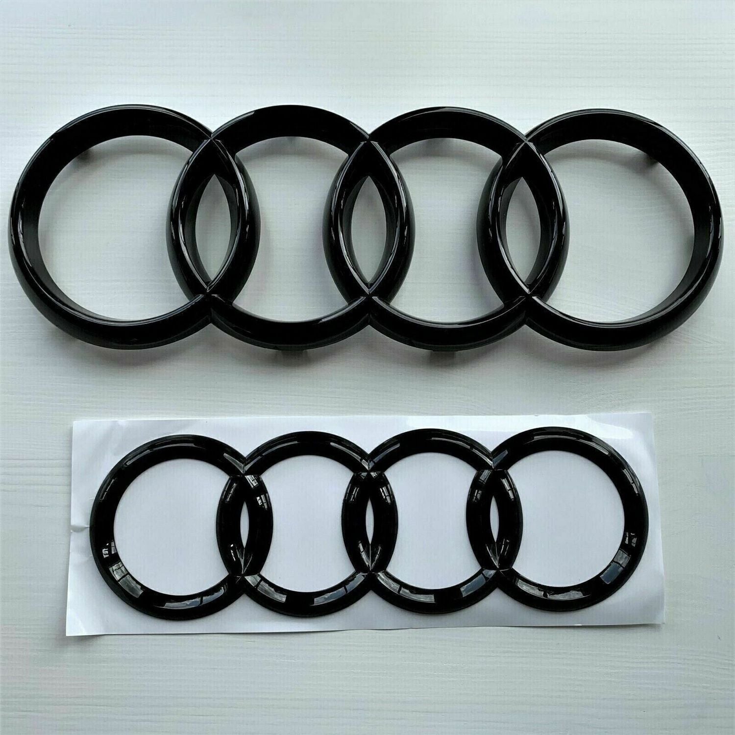 Audi A1 A3 A4 A5 black emblem rings set — view 2