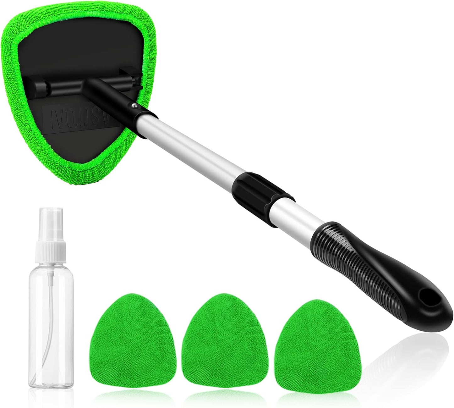 Windshield washer tool with 4 microfibre pads — view 2
