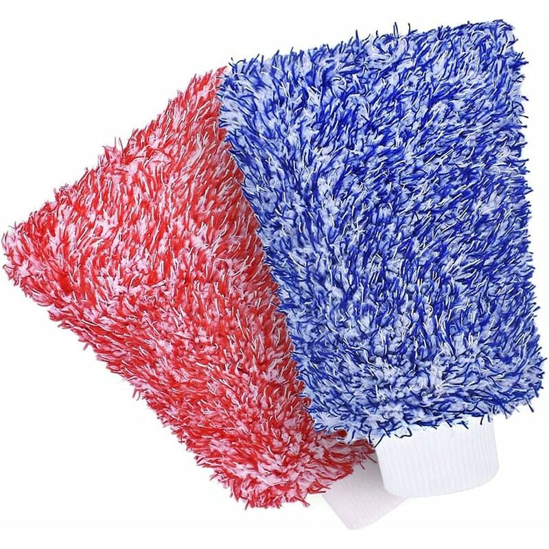 Microfibre car wash mitt chenille gloves — view 2