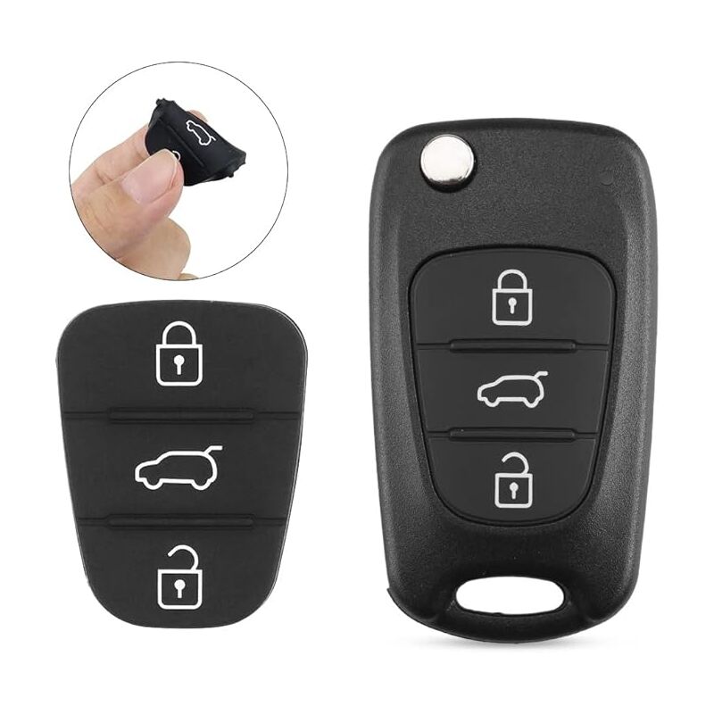 Kia Hyundai 3-button silicone key case 2pcs — view 5