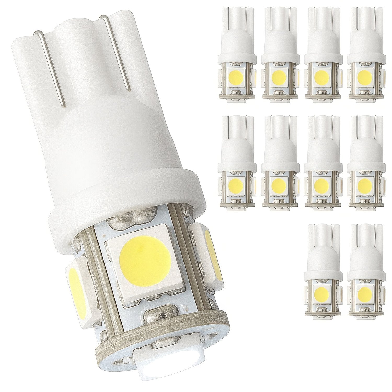 T10 W5W LED bulbs white 10-pack — view 2