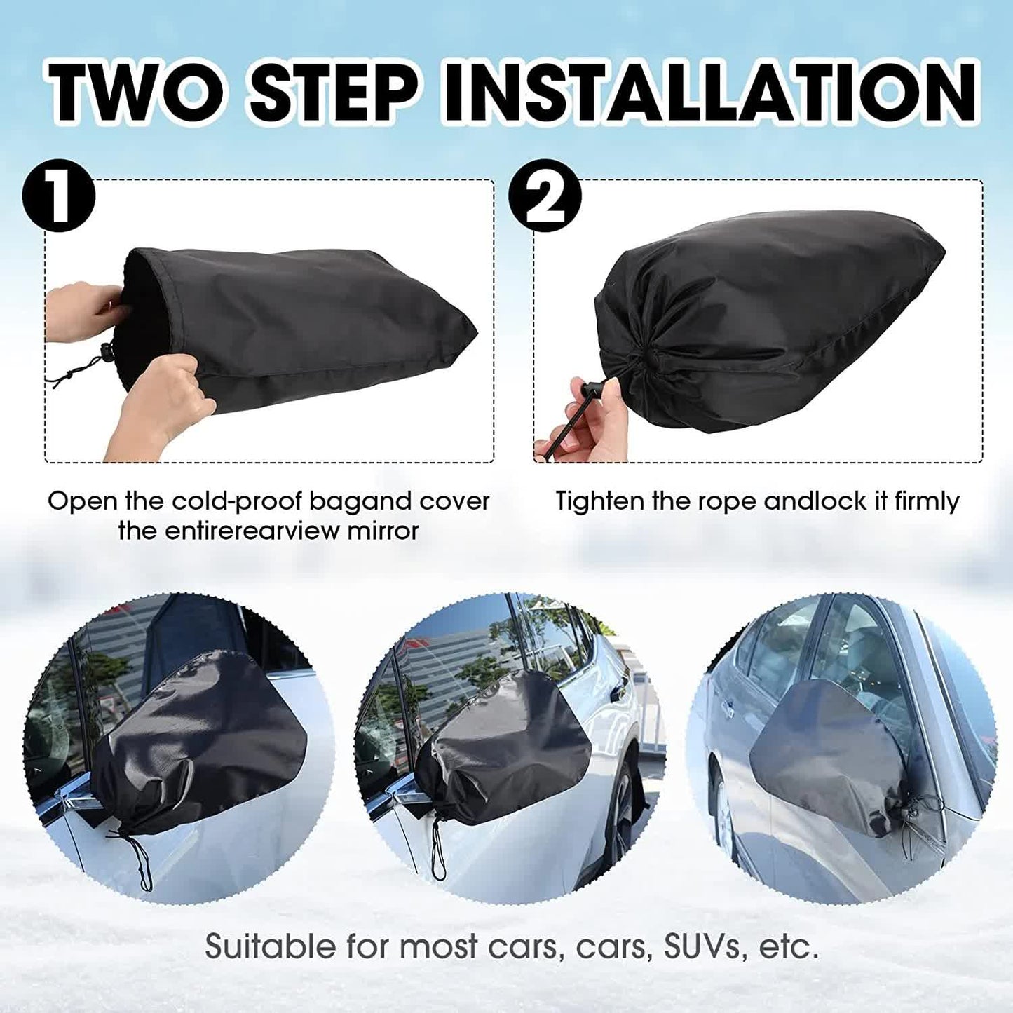 6 piece waterproof side mirror covers — view 4