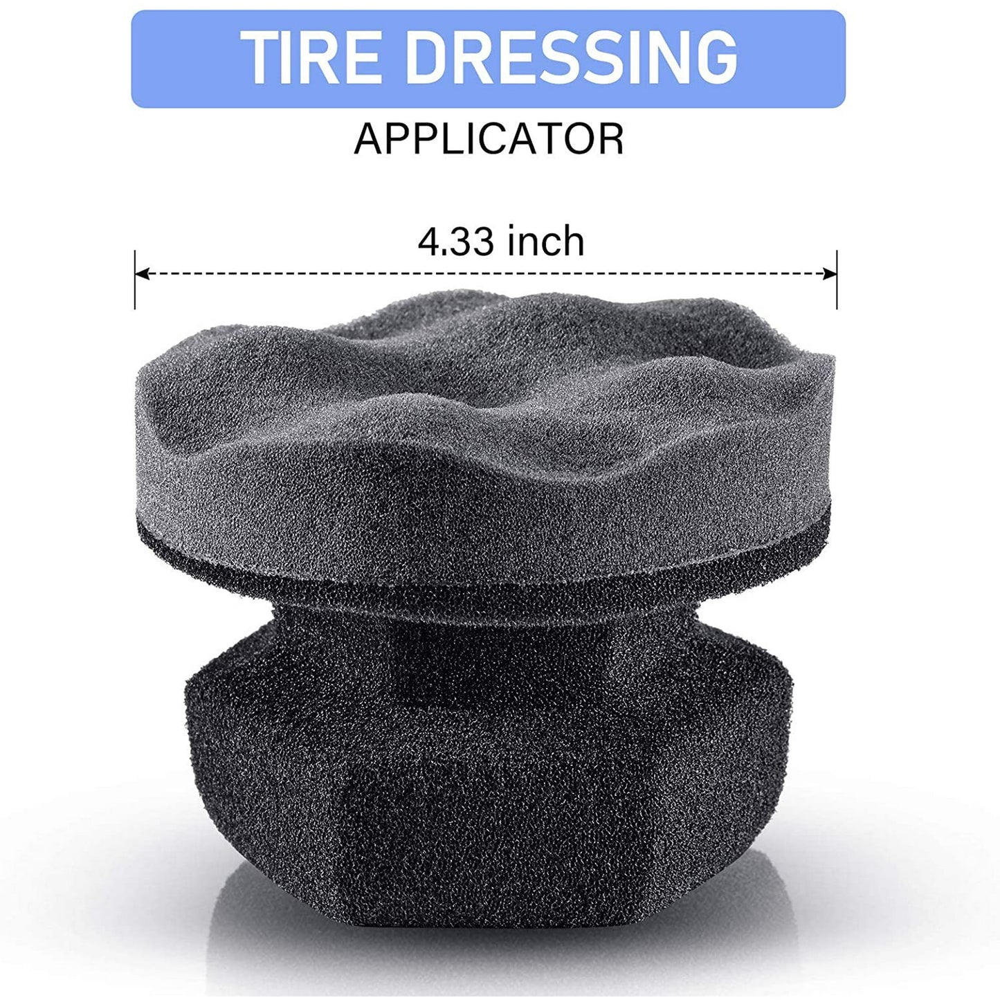 3 piece tyre shine applicator pads grey — view 3