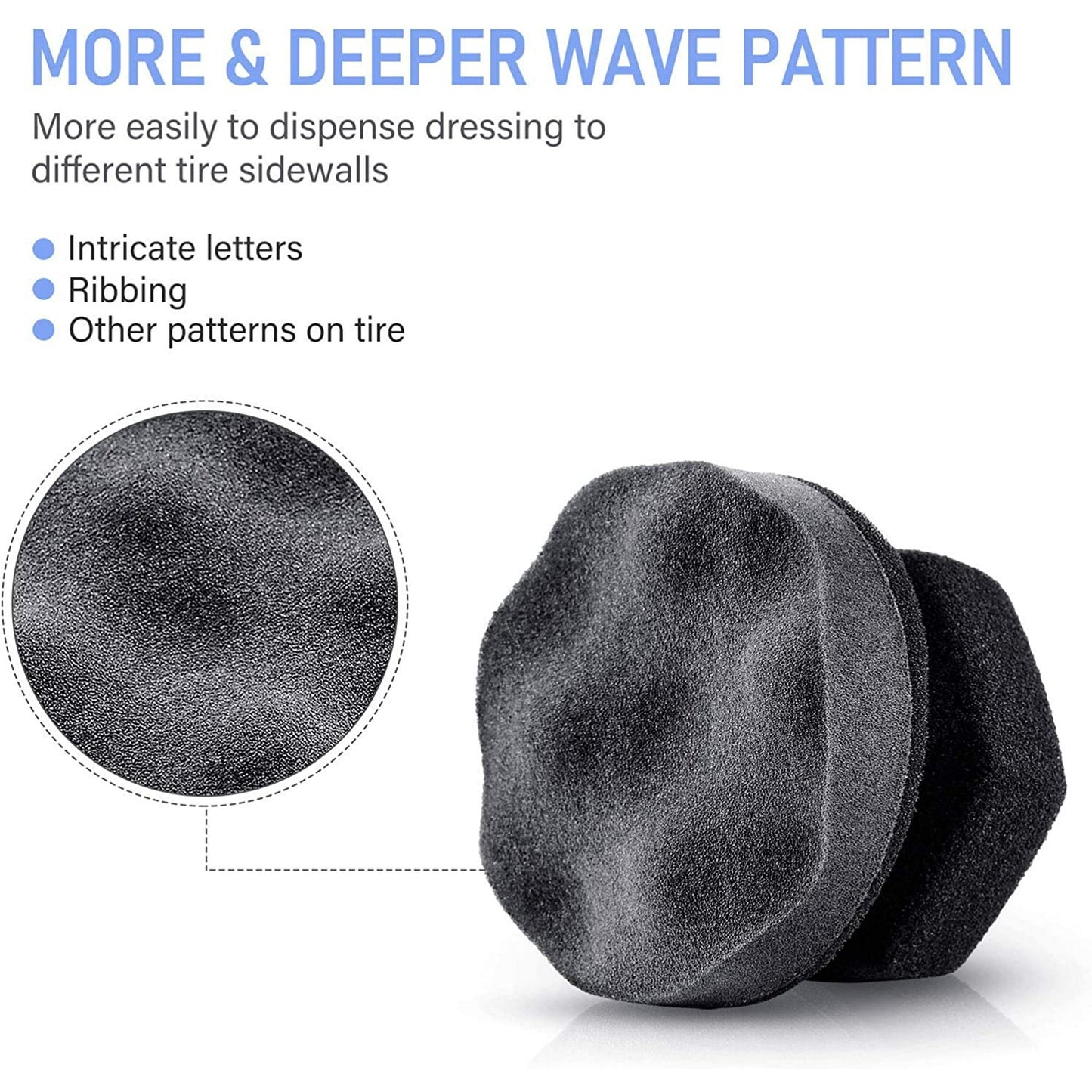 3 piece tyre shine applicator pads grey — view 4