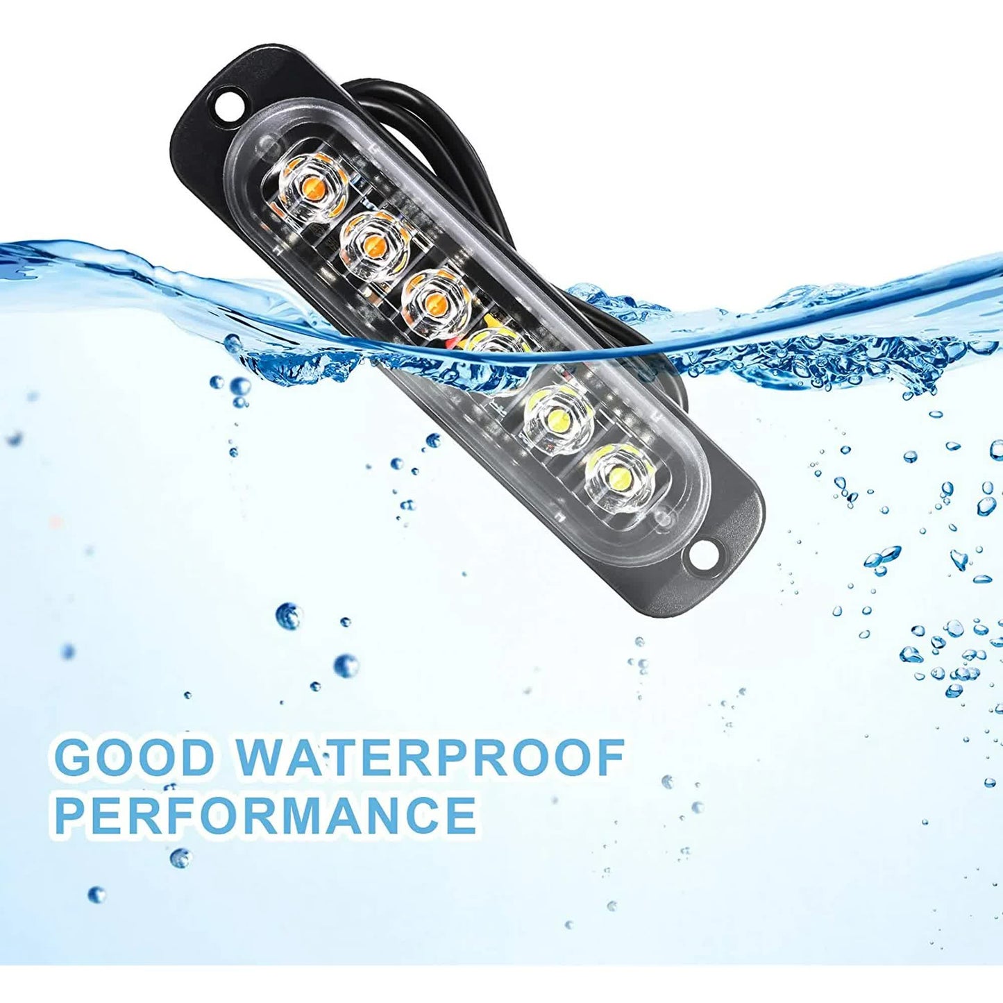 LED amber strobe lights 4 pieces — view 5