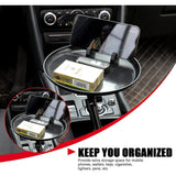 Car cup holder tray table with phone slot — view 3