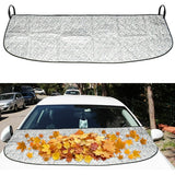 Car front windshield snow cover shade silver — view 2