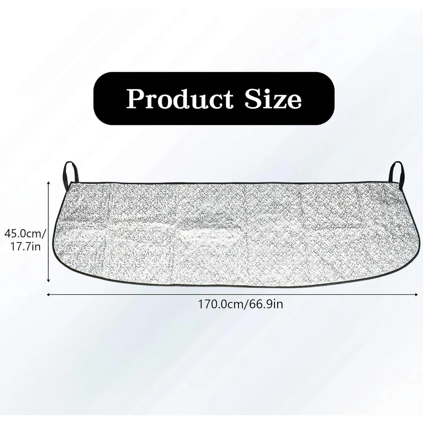 Car front windshield snow cover shade silver — view 3