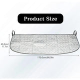 Car front windshield snow cover shade silver — view 3
