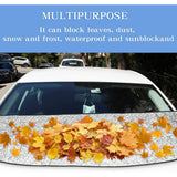 Car front windshield snow cover shade silver — view 4