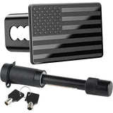 American flag metal tow hitch cover 2 inch — view 2