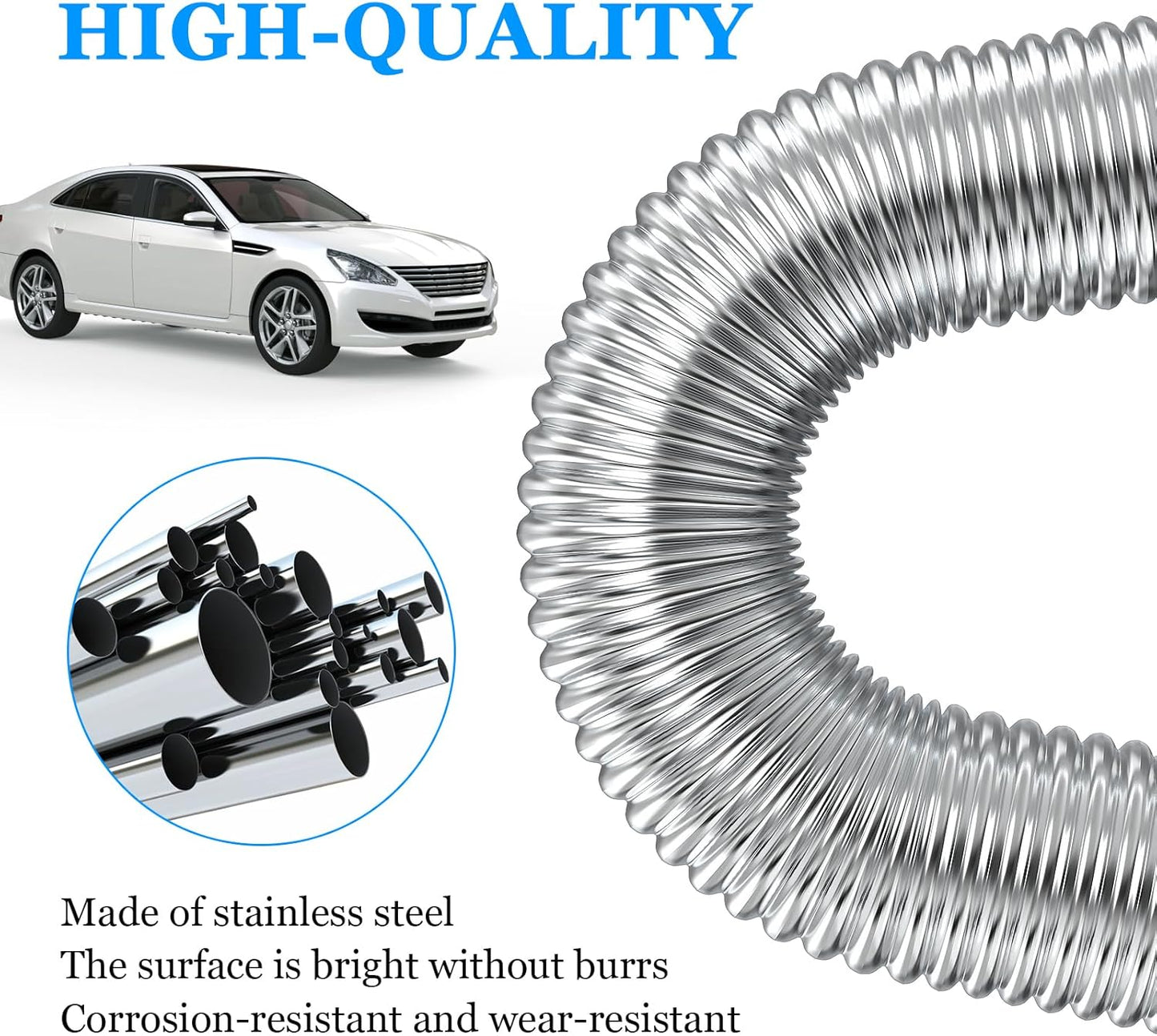 Stainless steel air heater hose 300cm 2.5cm — view 4