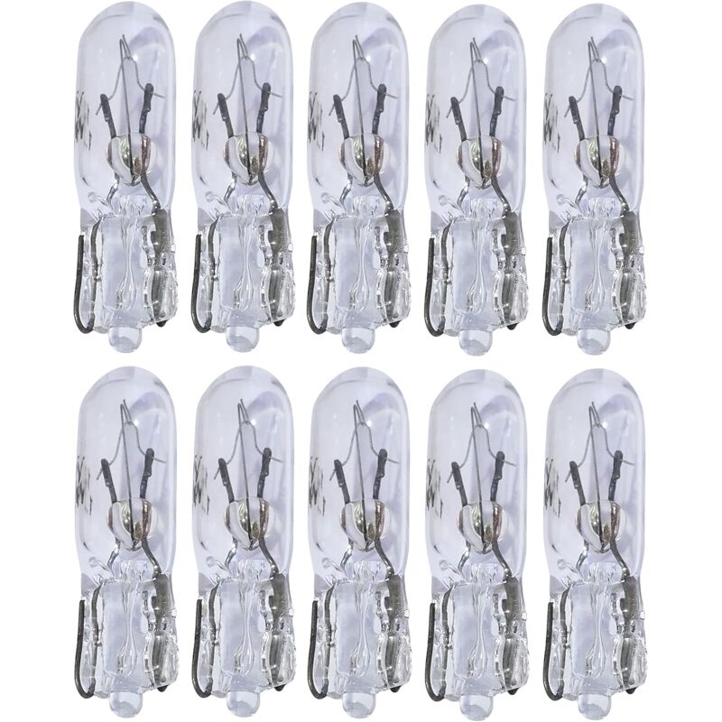 10 pcs T5 12V 1.2W dashboard bulbs — view 2